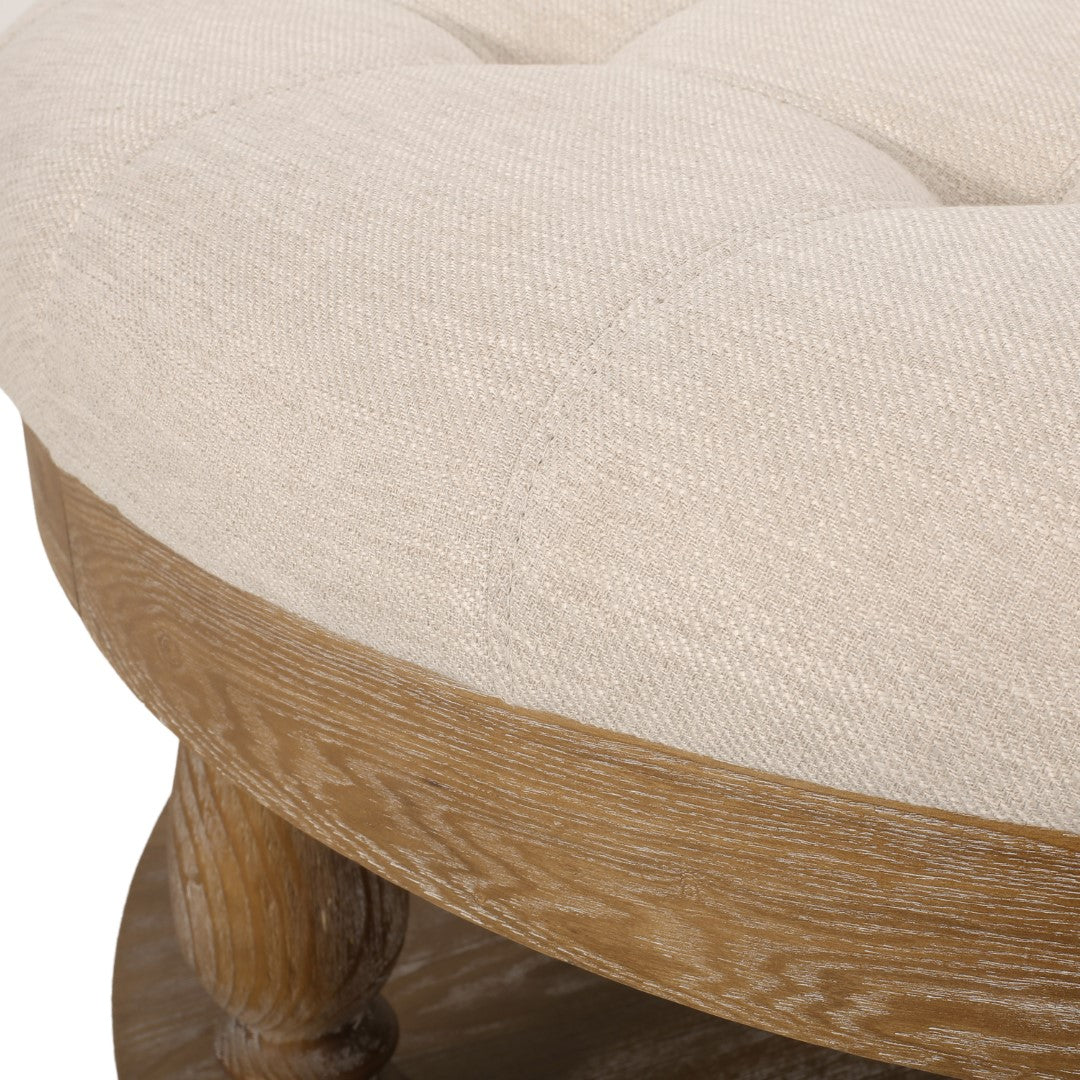 Christopher Knight Home® Contemporary and Stylish Fabric Round Ottoman: A Comfortable and Versatile Addition to Your Living Space