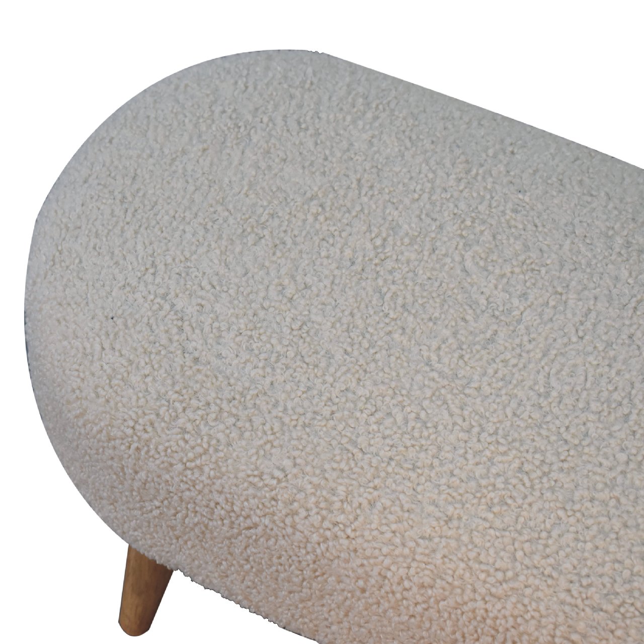 Timeless and Sophisticated Boucle Upholstered Hallway Bench - A Functional and Stylish Furniture Piece Measuring 36.22 x 12.60 x 14.96 Inches