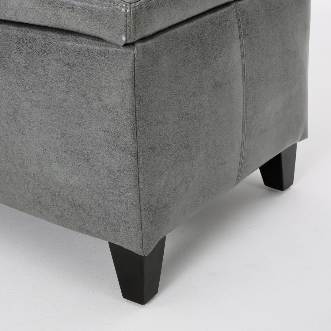 Christopher Knight Home® Contemporary Upholstered Glouster Storage Ottoman Version 2 - 51.25 Inches Wide, 17.50 Inches Deep, 16.25 Inches High