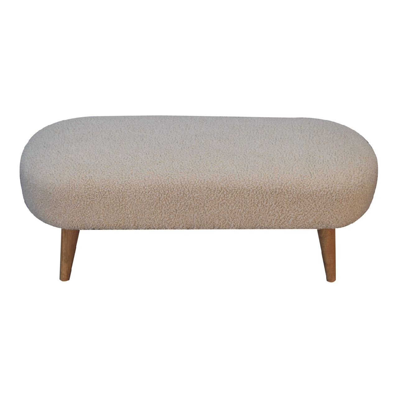 Timeless and Sophisticated Boucle Upholstered Hallway Bench - A Functional and Stylish Furniture Piece Measuring 36.22 x 12.60 x 14.96 Inches