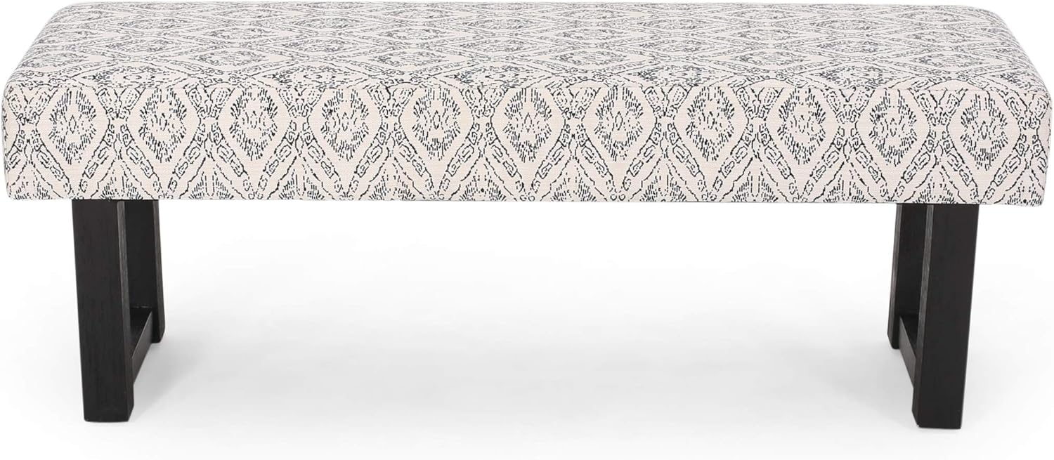 Christopher Knight Home® Ashford Black Print Boho Fabric Bench for Living Spaces
