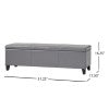 Christopher Knight Home® Contemporary Upholstered Glouster Storage Ottoman Version 2 - 51.25 Inches Wide, 17.50 Inches Deep, 16.25 Inches High