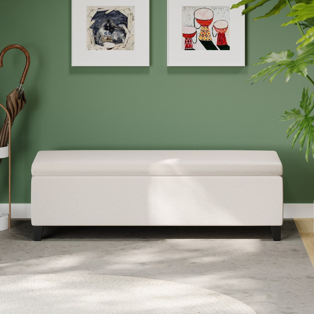Christopher Knight Home® Contemporary Upholstered Glouster Storage Ottoman Version 2 - 51.25 Inches Wide, 17.50 Inches Deep, 16.25 Inches High