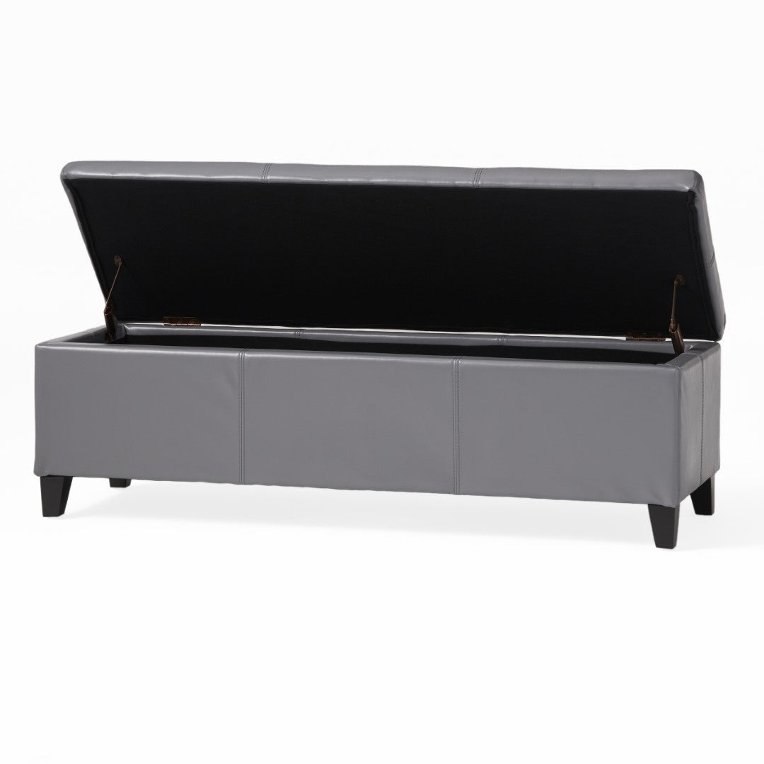 Christopher Knight Home® Contemporary Upholstered Glouster Storage Ottoman Version 2 - 51.25 Inches Wide, 17.50 Inches Deep, 16.25 Inches High