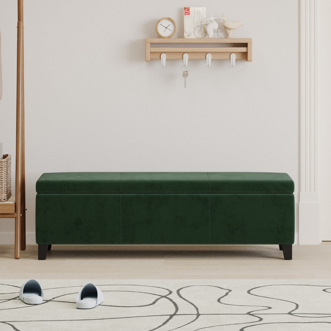Christopher Knight Home® Contemporary Upholstered Glouster Storage Ottoman Version 2 - 51.25 Inches Wide, 17.50 Inches Deep, 16.25 Inches High
