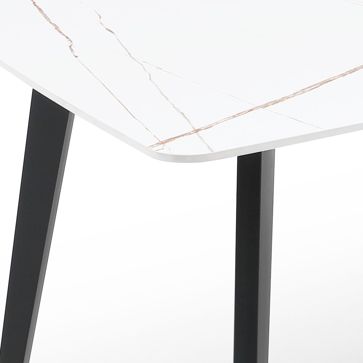 63'' Modern White Porcelain Dining & Coffee Side Table J3710, Easy to Assemble