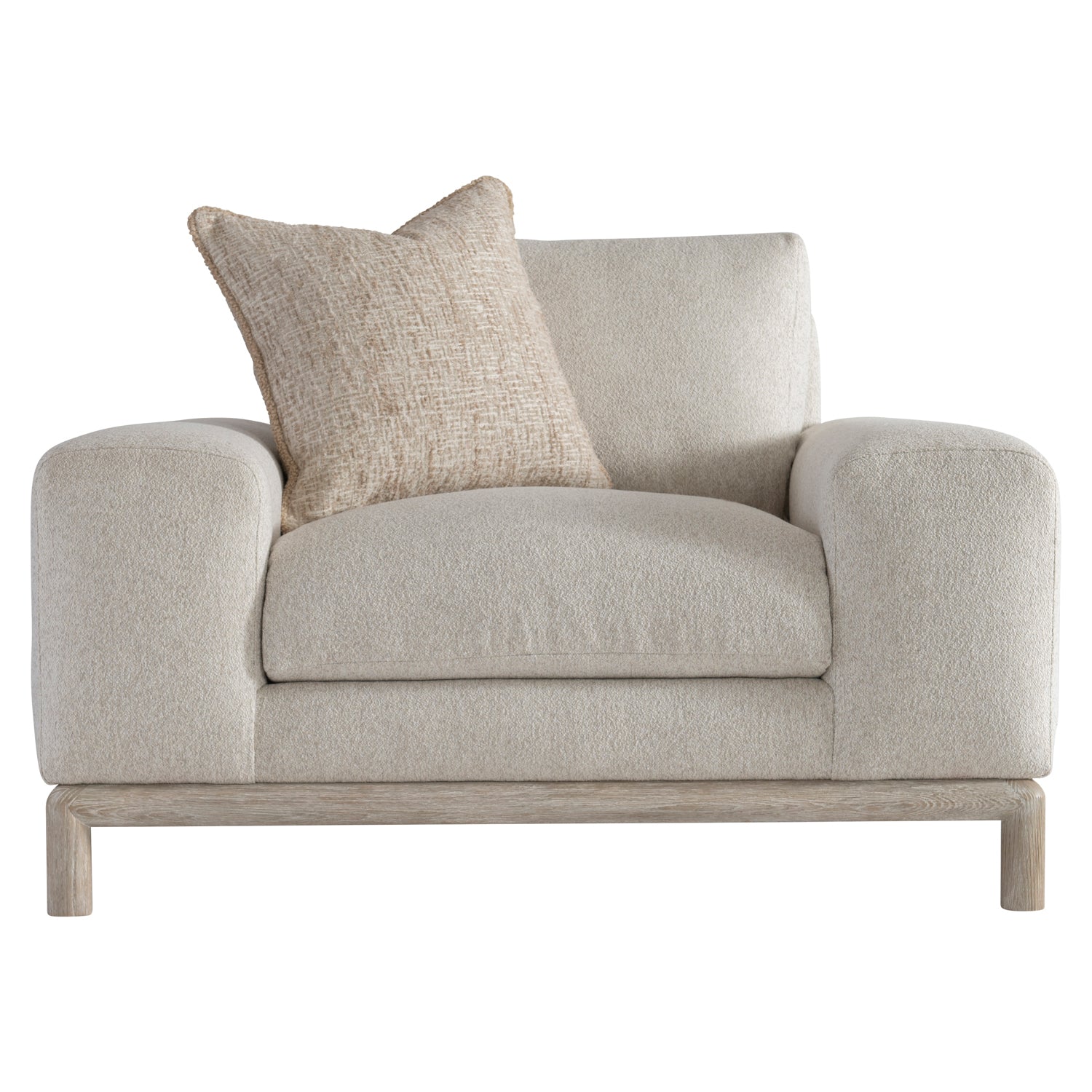 Hadley Oversized Reclining Fabric Armchair with Plush Block Arms and High - Loft Seat, Featuring a Textured Flaxen Finish, Measuring 46.5 Inches in Width