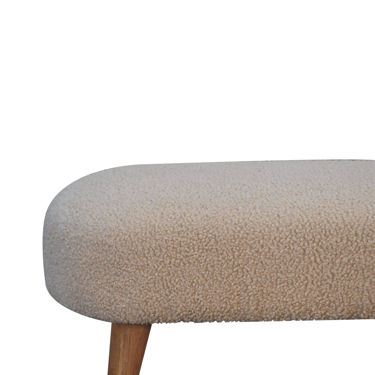 Timeless and Sophisticated Boucle Upholstered Hallway Bench - A Functional and Stylish Furniture Piece Measuring 36.22 x 12.60 x 14.96 Inches