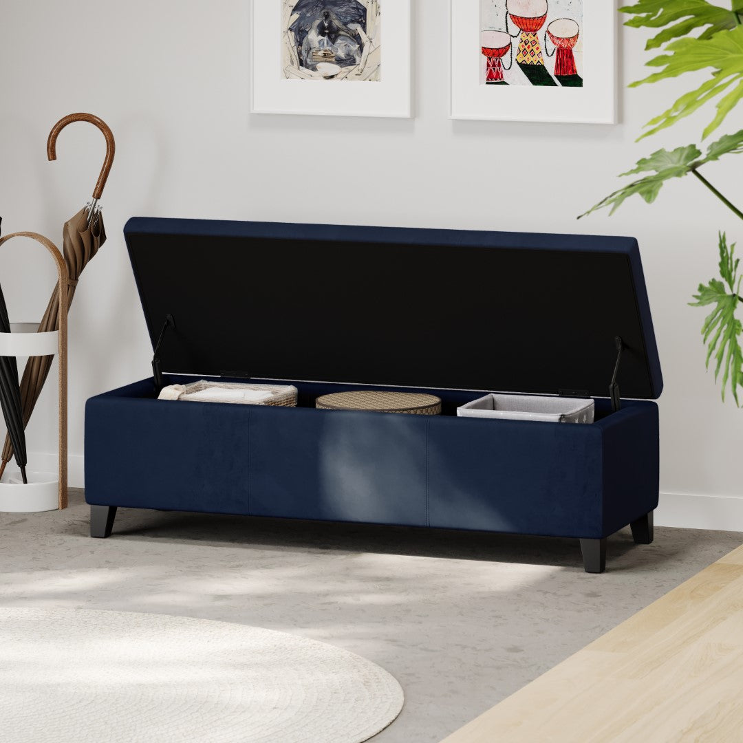 Christopher Knight Home® Contemporary Upholstered Glouster Storage Ottoman Version 2 - 51.25 Inches Wide, 17.50 Inches Deep, 16.25 Inches High
