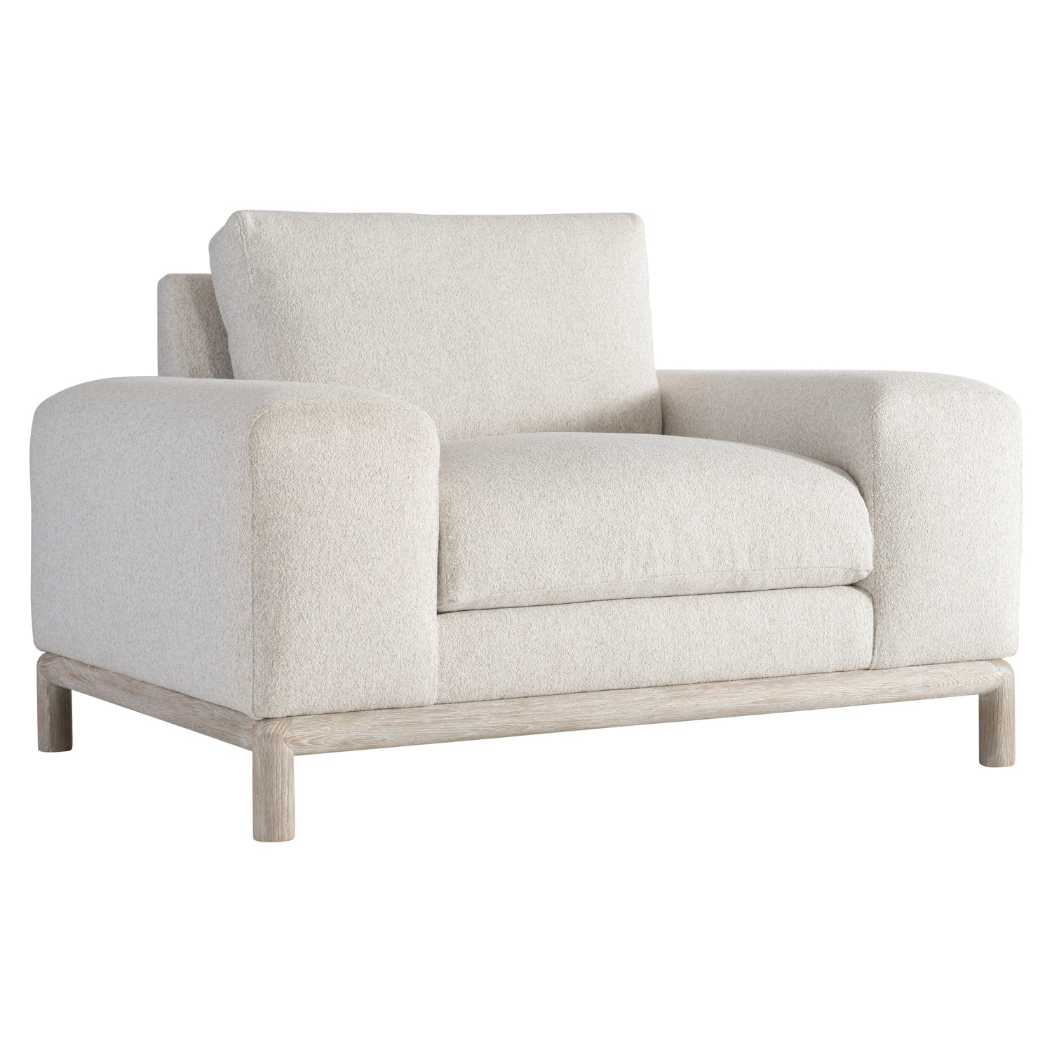 Hadley Oversized Reclining Fabric Armchair with Plush Block Arms and High - Loft Seat, Featuring a Textured Flaxen Finish, Measuring 46.5 Inches in Width