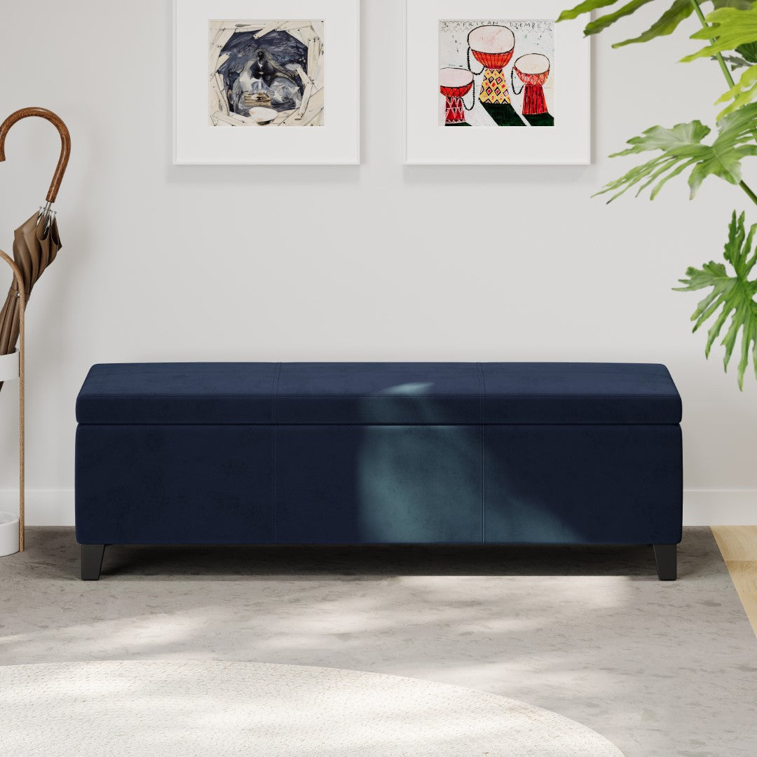Christopher Knight Home® Contemporary Upholstered Glouster Storage Ottoman Version 2 - 51.25 Inches Wide, 17.50 Inches Deep, 16.25 Inches High