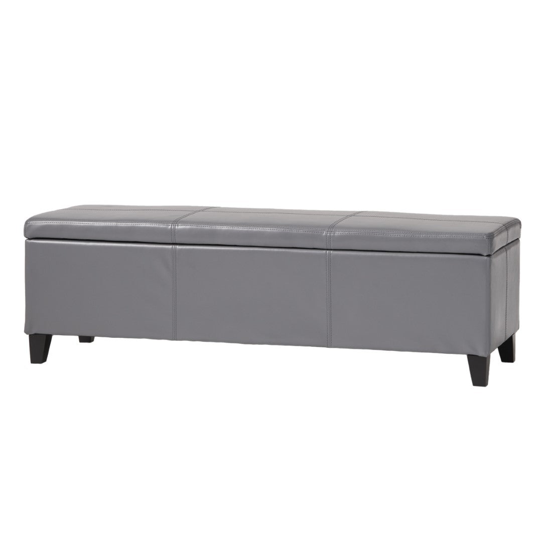 Christopher Knight Home® Contemporary Upholstered Glouster Storage Ottoman Version 2 - 51.25 Inches Wide, 17.50 Inches Deep, 16.25 Inches High