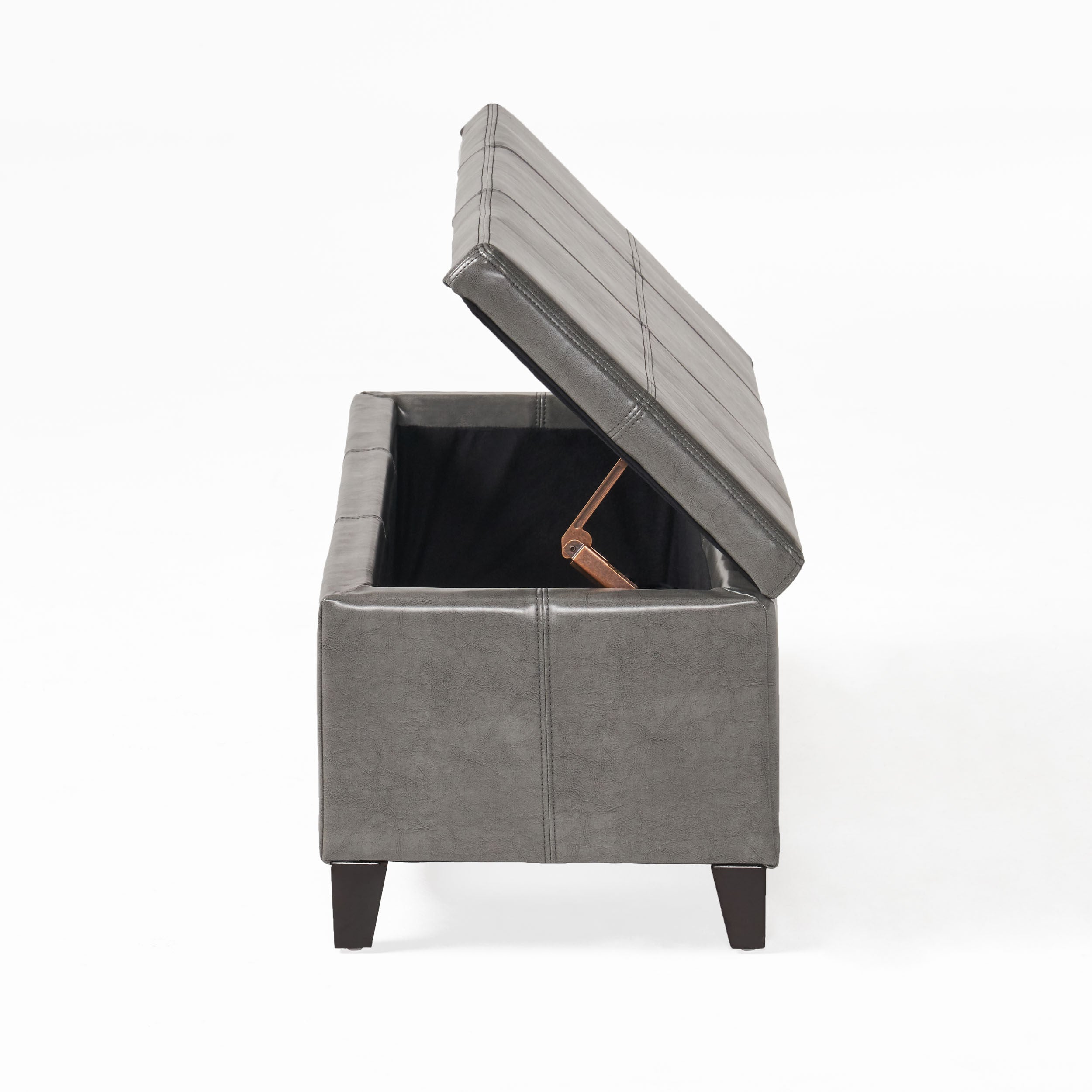 Christopher Knight Home® Contemporary Upholstered Glouster Storage Ottoman Version 2 - 51.25 Inches Wide, 17.50 Inches Deep, 16.25 Inches High