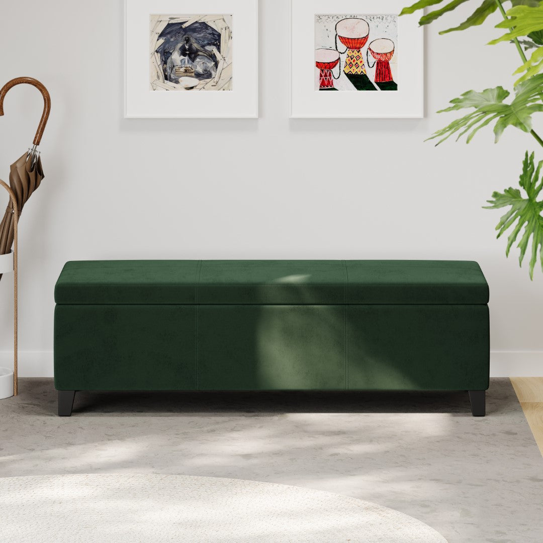 Christopher Knight Home® Contemporary Upholstered Glouster Storage Ottoman Version 2 - 51.25 Inches Wide, 17.50 Inches Deep, 16.25 Inches High