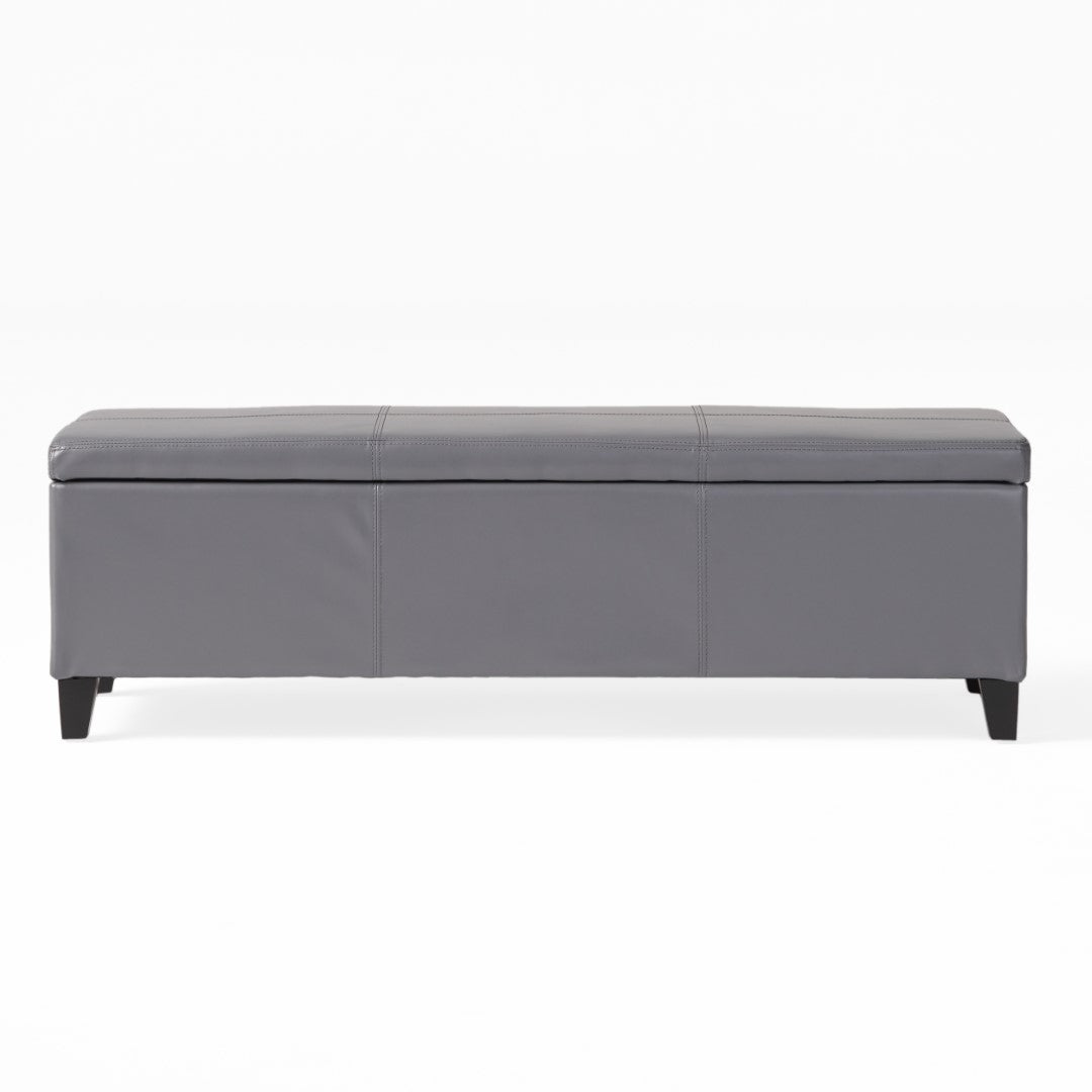 Christopher Knight Home® Contemporary Upholstered Glouster Storage Ottoman Version 2 - 51.25 Inches Wide, 17.50 Inches Deep, 16.25 Inches High