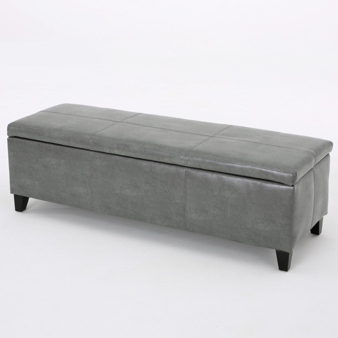 Christopher Knight Home® Contemporary Upholstered Glouster Storage Ottoman Version 2 - 51.25 Inches Wide, 17.50 Inches Deep, 16.25 Inches High