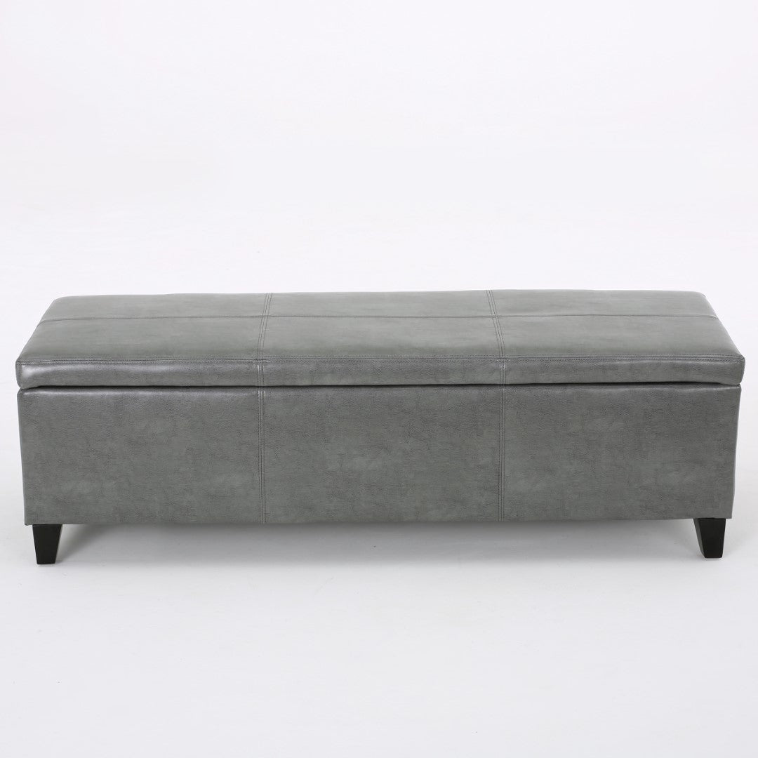 Christopher Knight Home® Contemporary Upholstered Glouster Storage Ottoman Version 2 - 51.25 Inches Wide, 17.50 Inches Deep, 16.25 Inches High