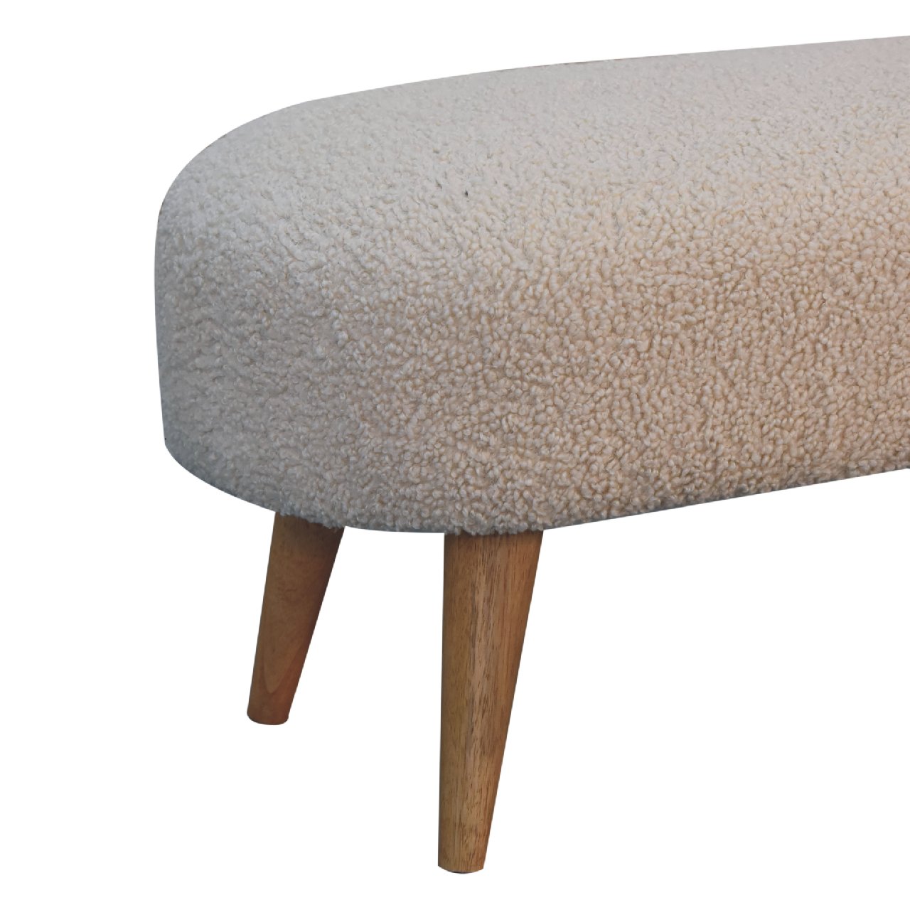 Timeless and Sophisticated Boucle Upholstered Hallway Bench - A Functional and Stylish Furniture Piece Measuring 36.22 x 12.60 x 14.96 Inches