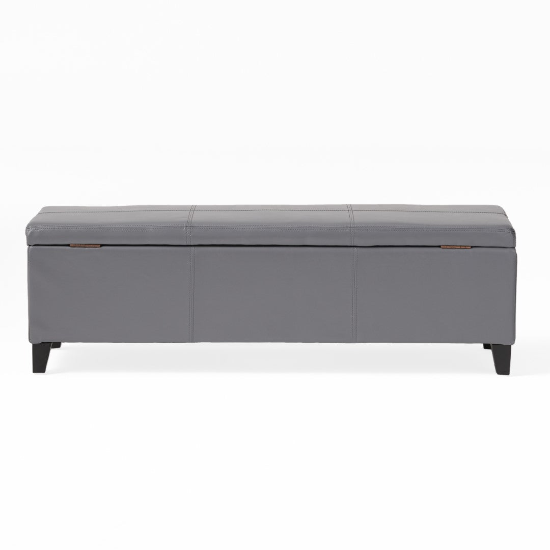 Christopher Knight Home® Contemporary Upholstered Glouster Storage Ottoman Version 2 - 51.25 Inches Wide, 17.50 Inches Deep, 16.25 Inches High