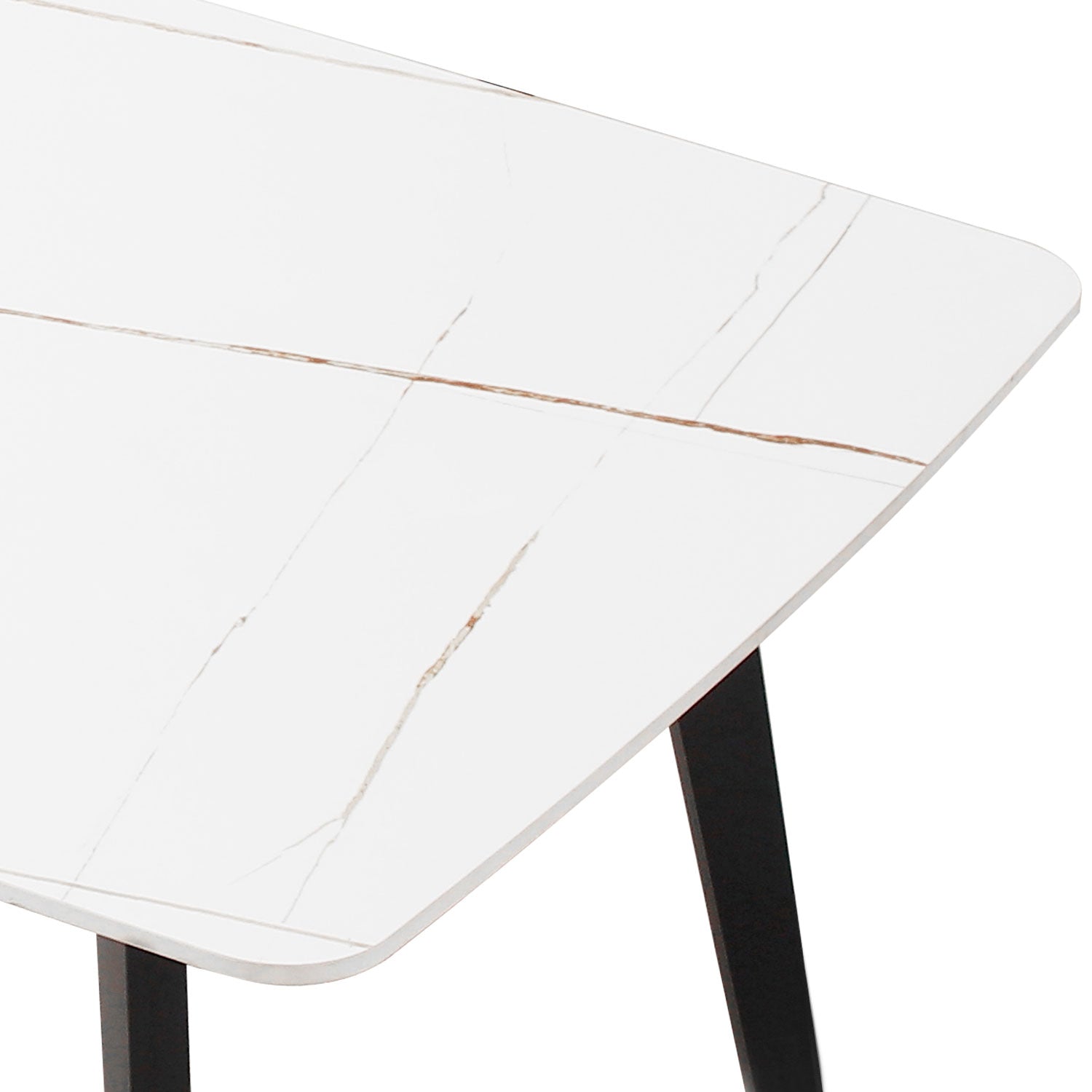 63'' Modern White Porcelain Dining & Coffee Side Table J3710, Easy to Assemble