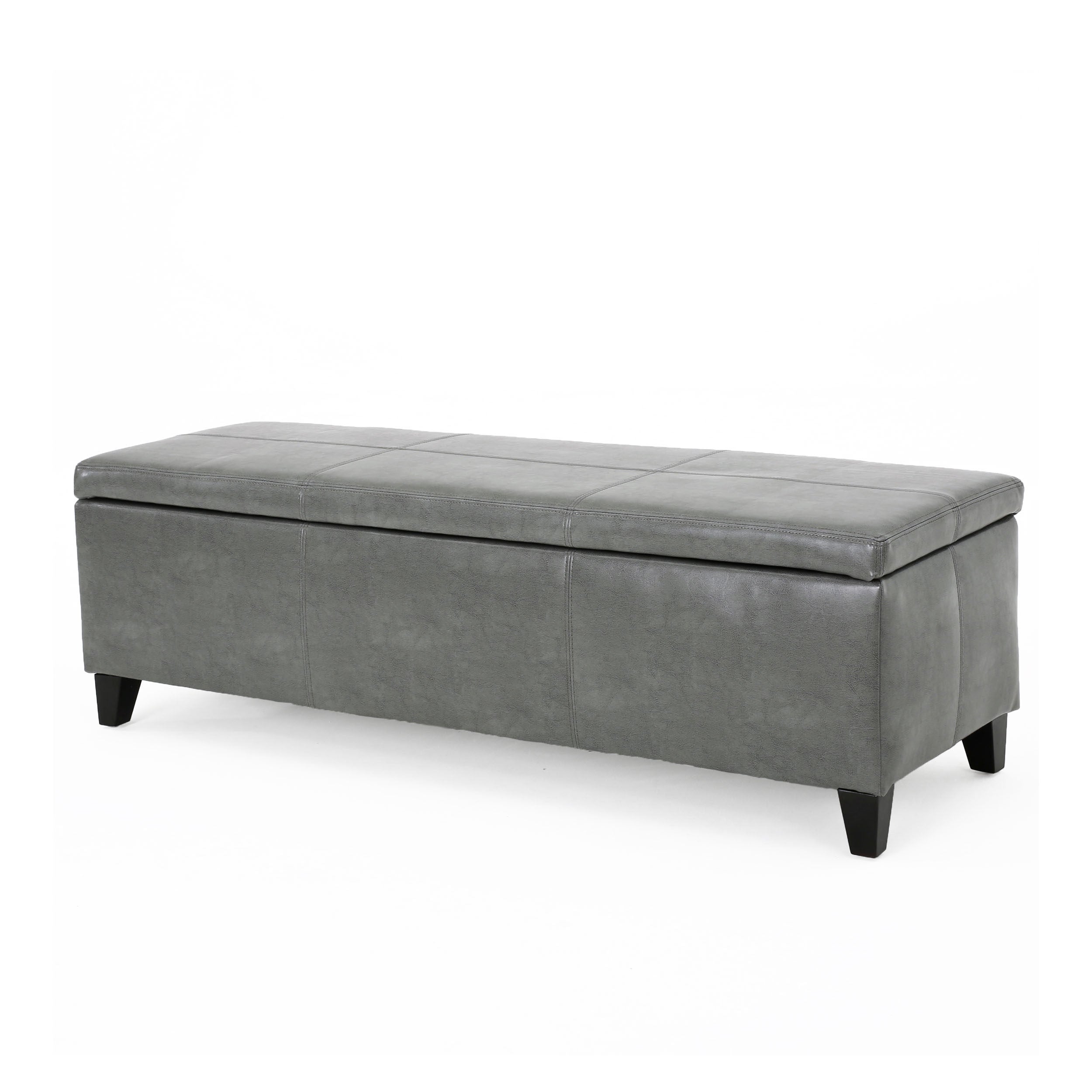 Christopher Knight Home® Contemporary Upholstered Glouster Storage Ottoman Version 2 - 51.25 Inches Wide, 17.50 Inches Deep, 16.25 Inches High