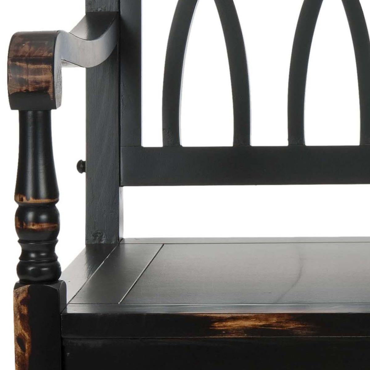 Elegant Benjamin Indoor Gothic-Style Garden Bench for Entryways and Living Rooms