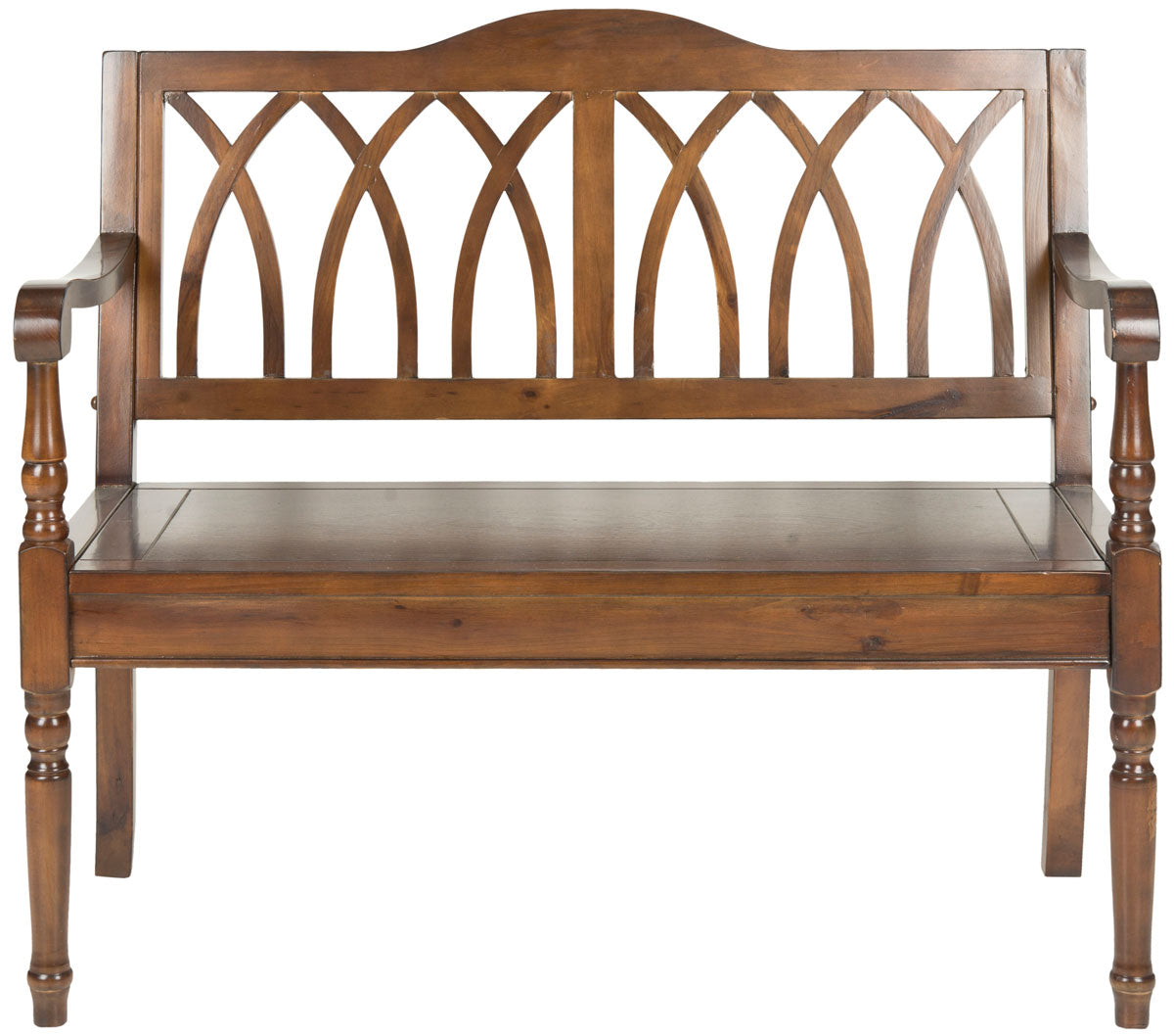 Elegant Benjamin Indoor Gothic-Style Garden Bench for Entryways and Living Rooms
