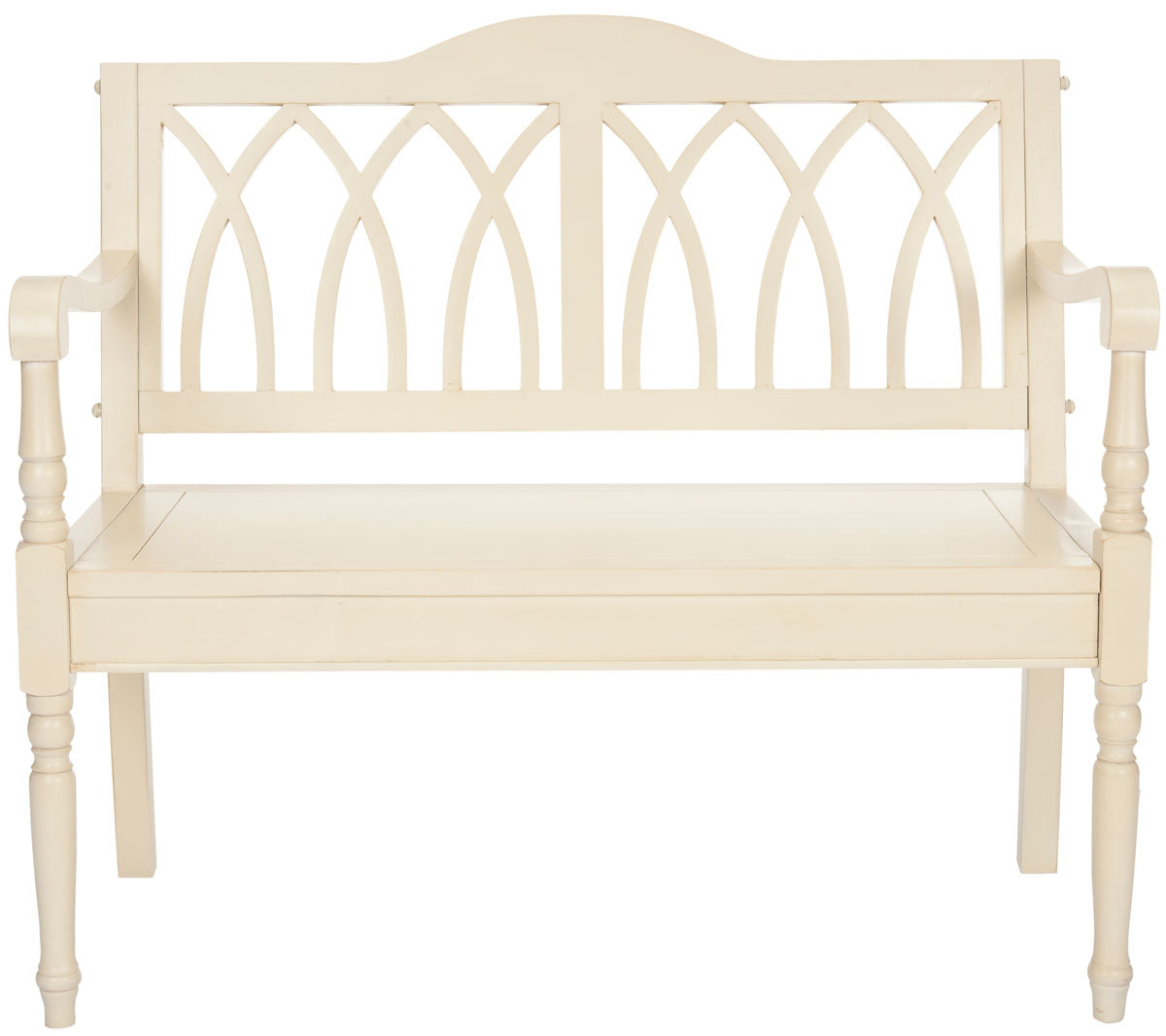 Elegant Benjamin Indoor Gothic-Style Garden Bench for Entryways and Living Rooms