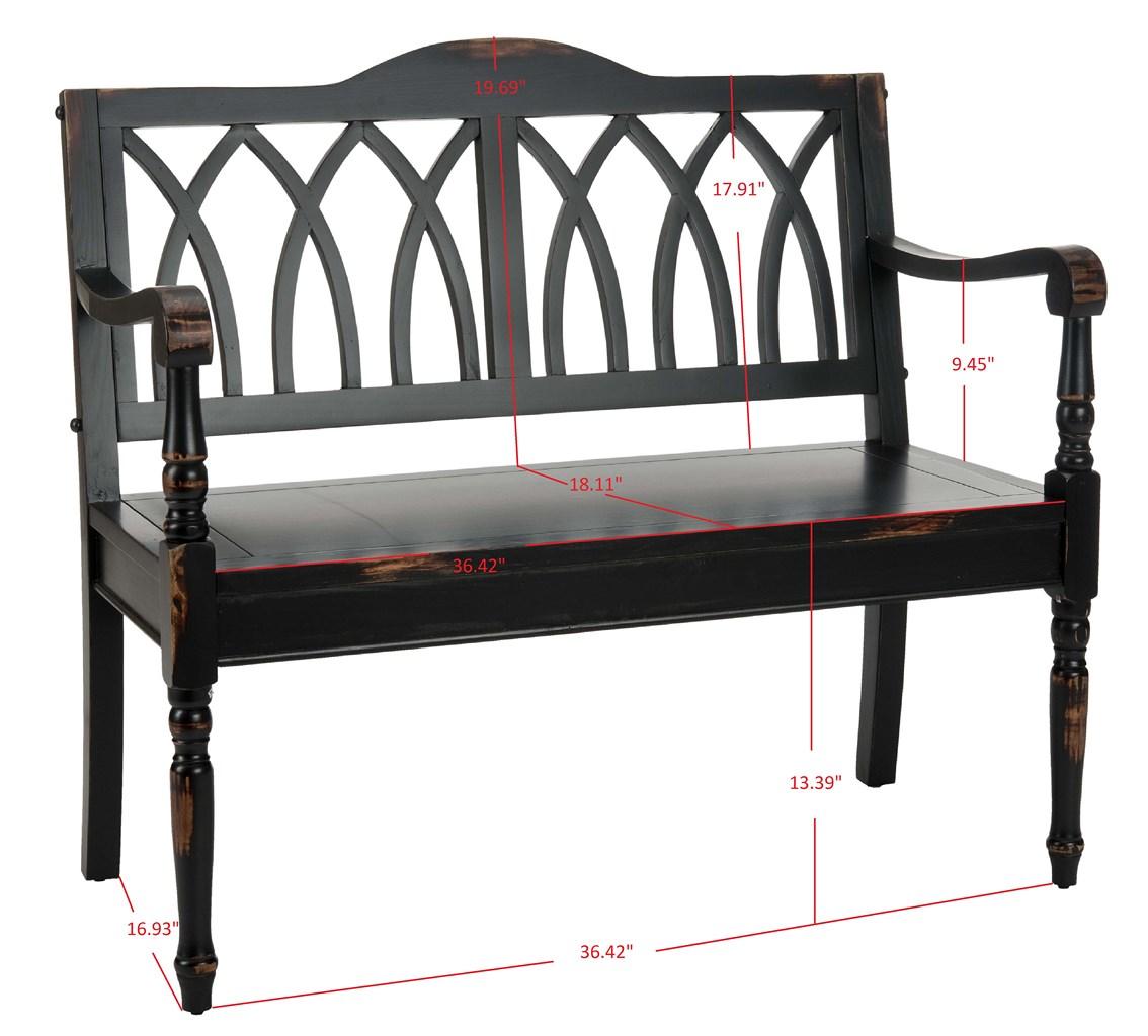 Elegant Benjamin Indoor Gothic-Style Garden Bench for Entryways and Living Rooms