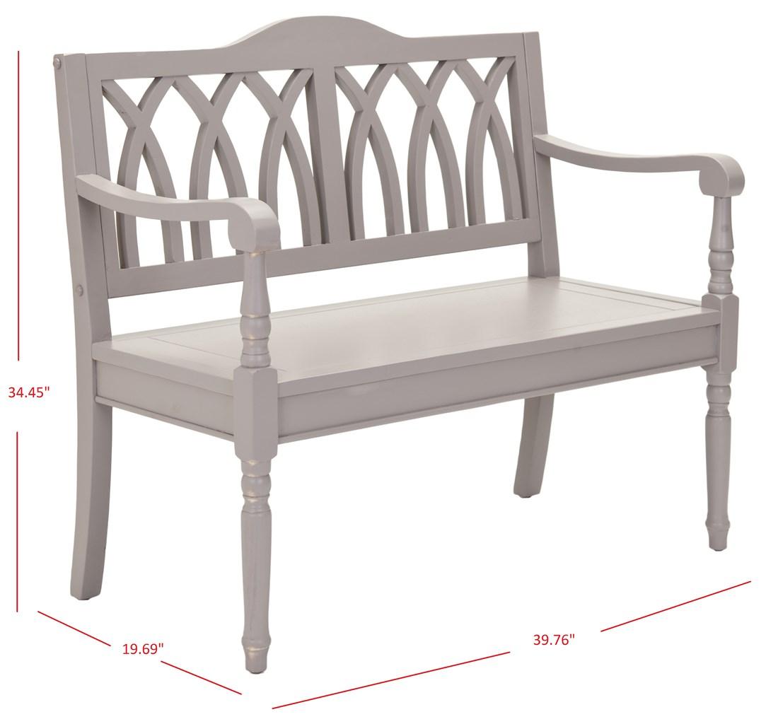 Elegant Benjamin Indoor Gothic-Style Garden Bench for Entryways and Living Rooms