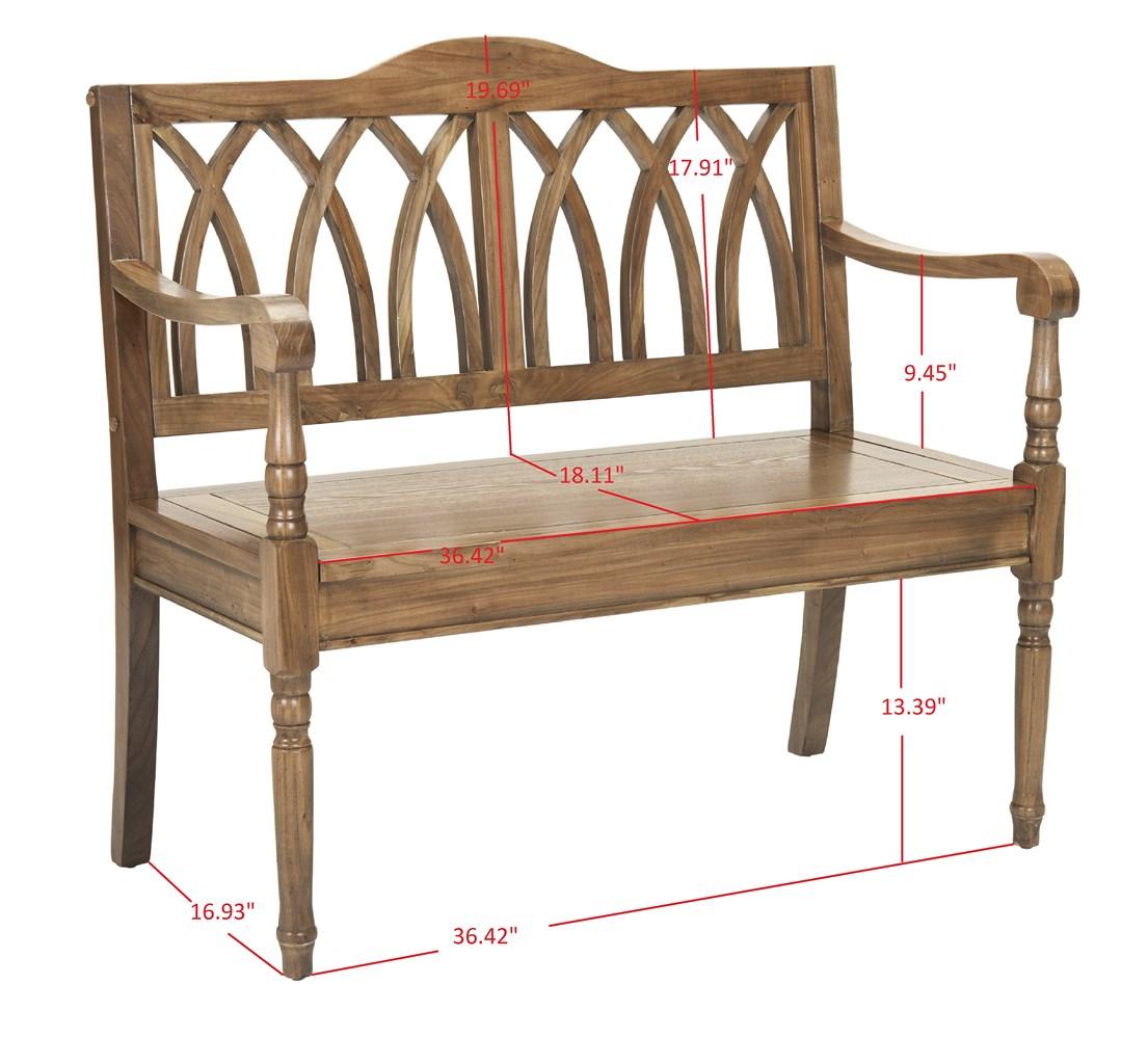 Elegant Benjamin Indoor Gothic-Style Garden Bench for Entryways and Living Rooms