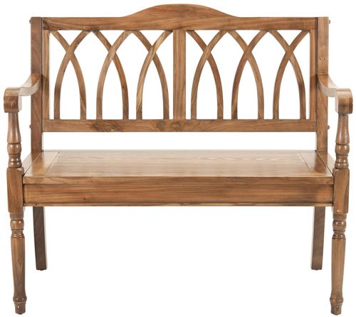 Elegant Benjamin Indoor Gothic-Style Garden Bench for Entryways and Living Rooms