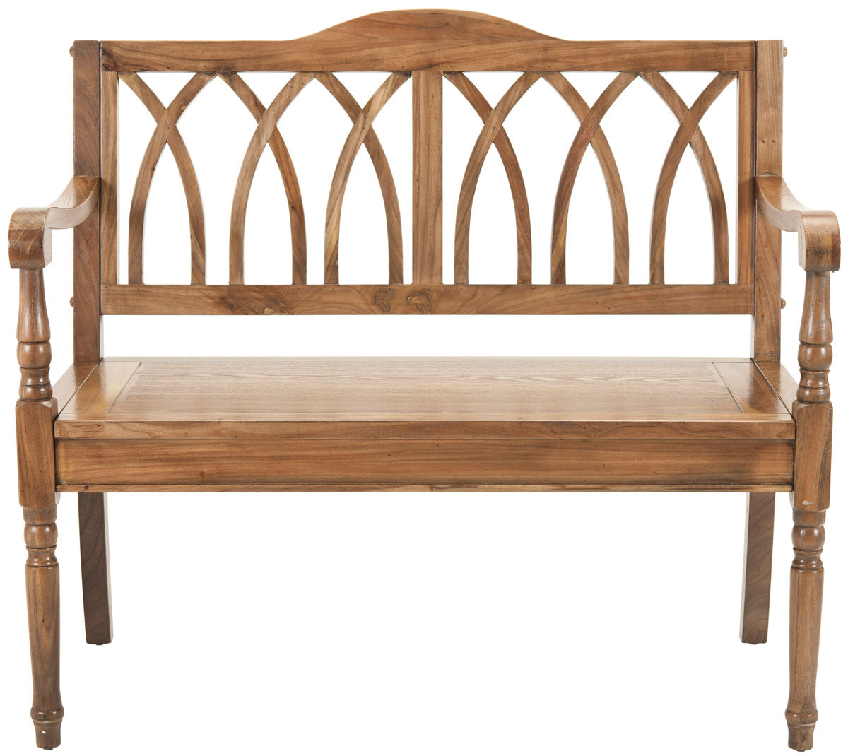 Elegant Benjamin Indoor Gothic-Style Garden Bench for Entryways and Living Rooms