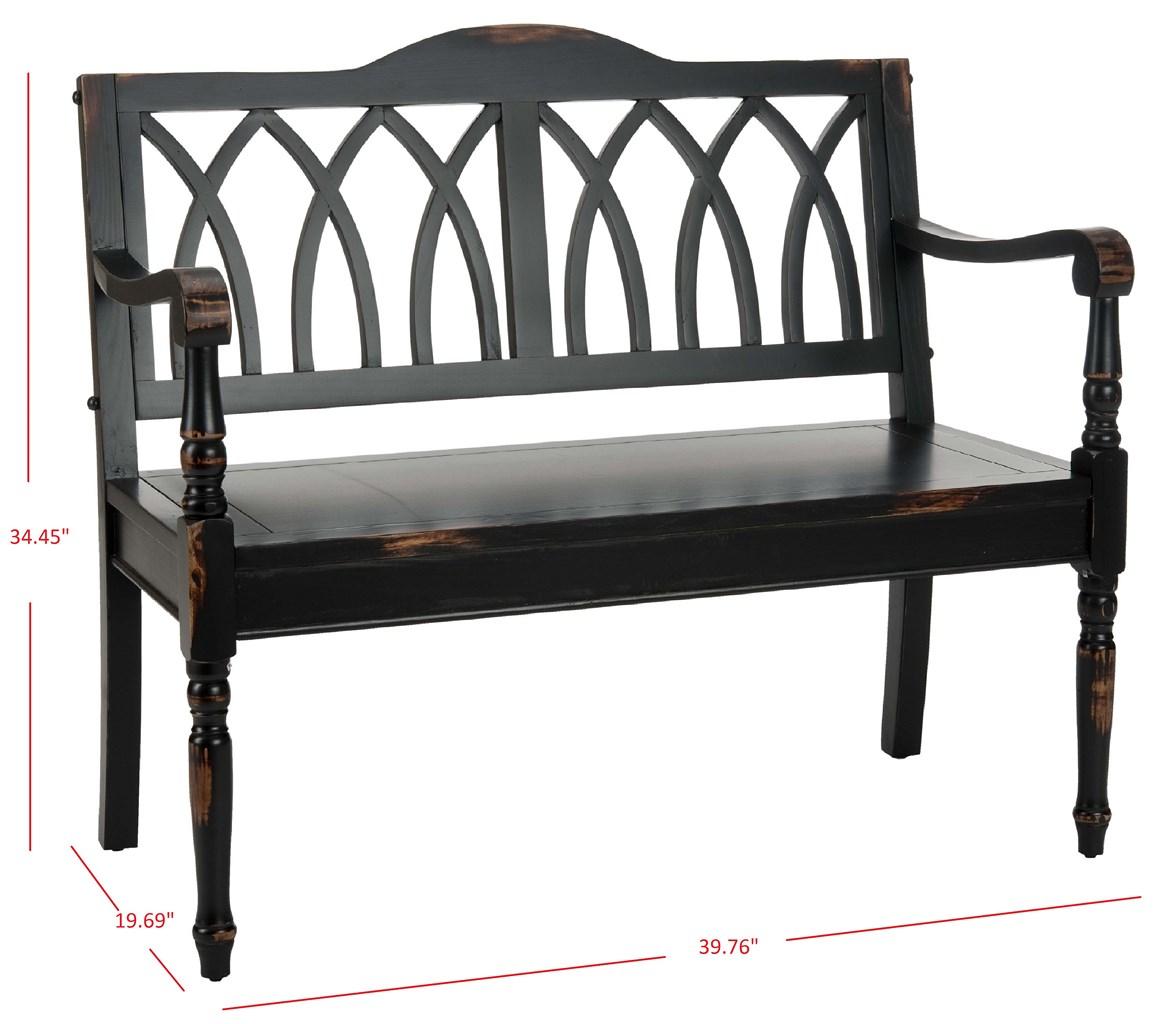 Elegant Benjamin Indoor Gothic-Style Garden Bench for Entryways and Living Rooms