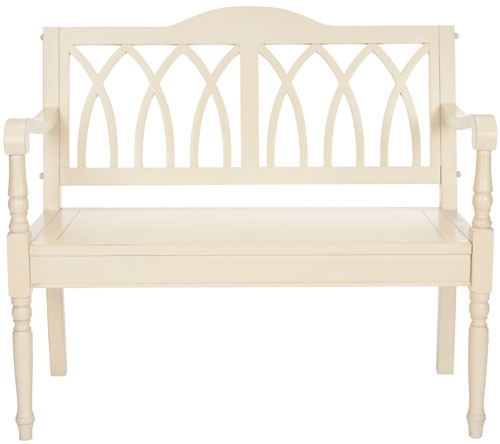 Elegant Benjamin Indoor Gothic-Style Garden Bench for Entryways and Living Rooms