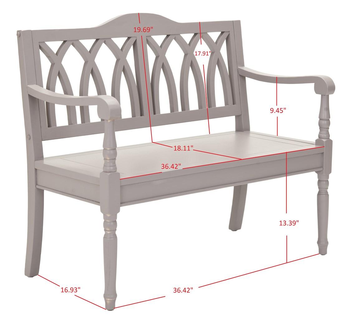 Elegant Benjamin Indoor Gothic-Style Garden Bench for Entryways and Living Rooms
