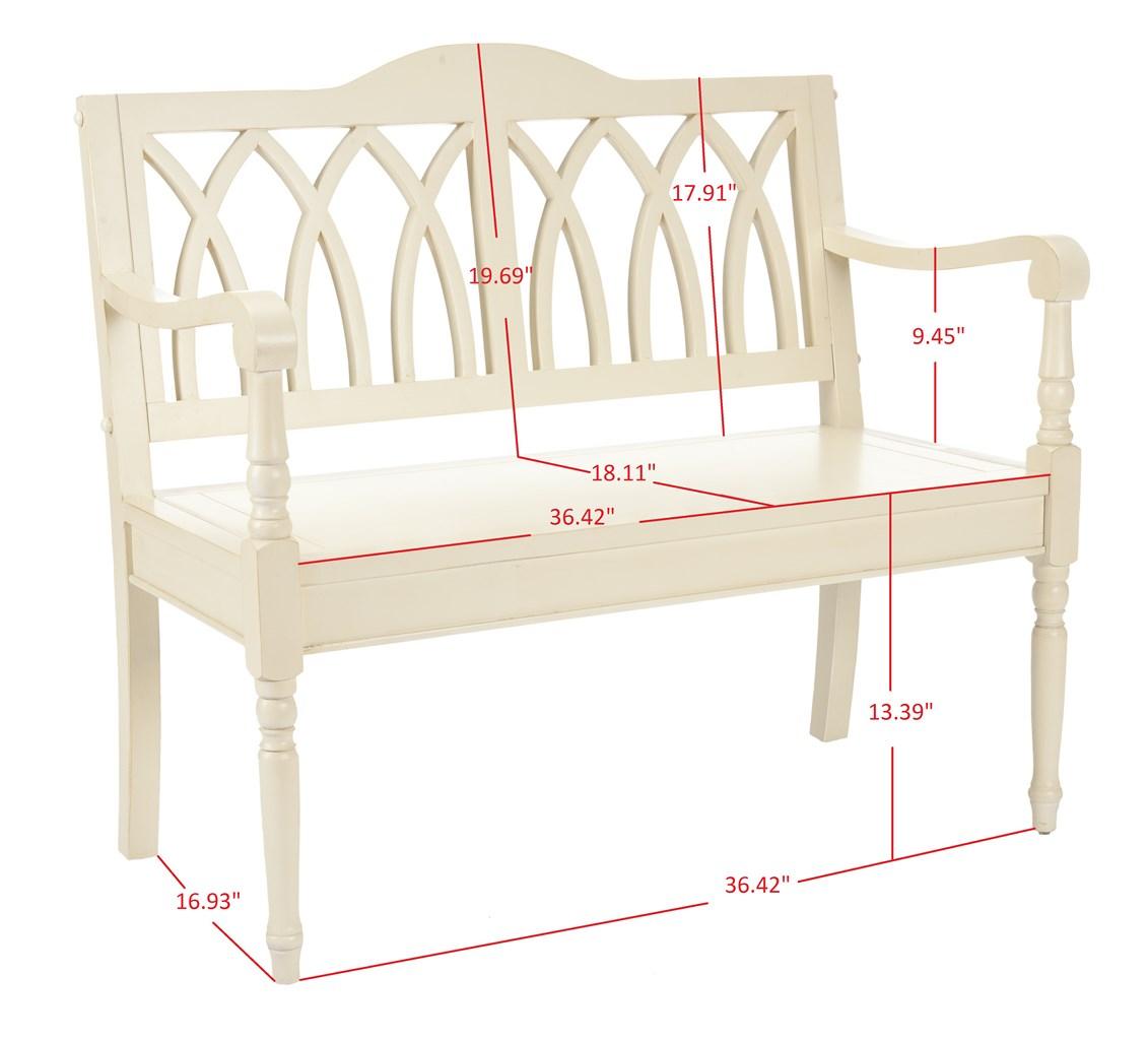 Elegant Benjamin Indoor Gothic-Style Garden Bench for Entryways and Living Rooms