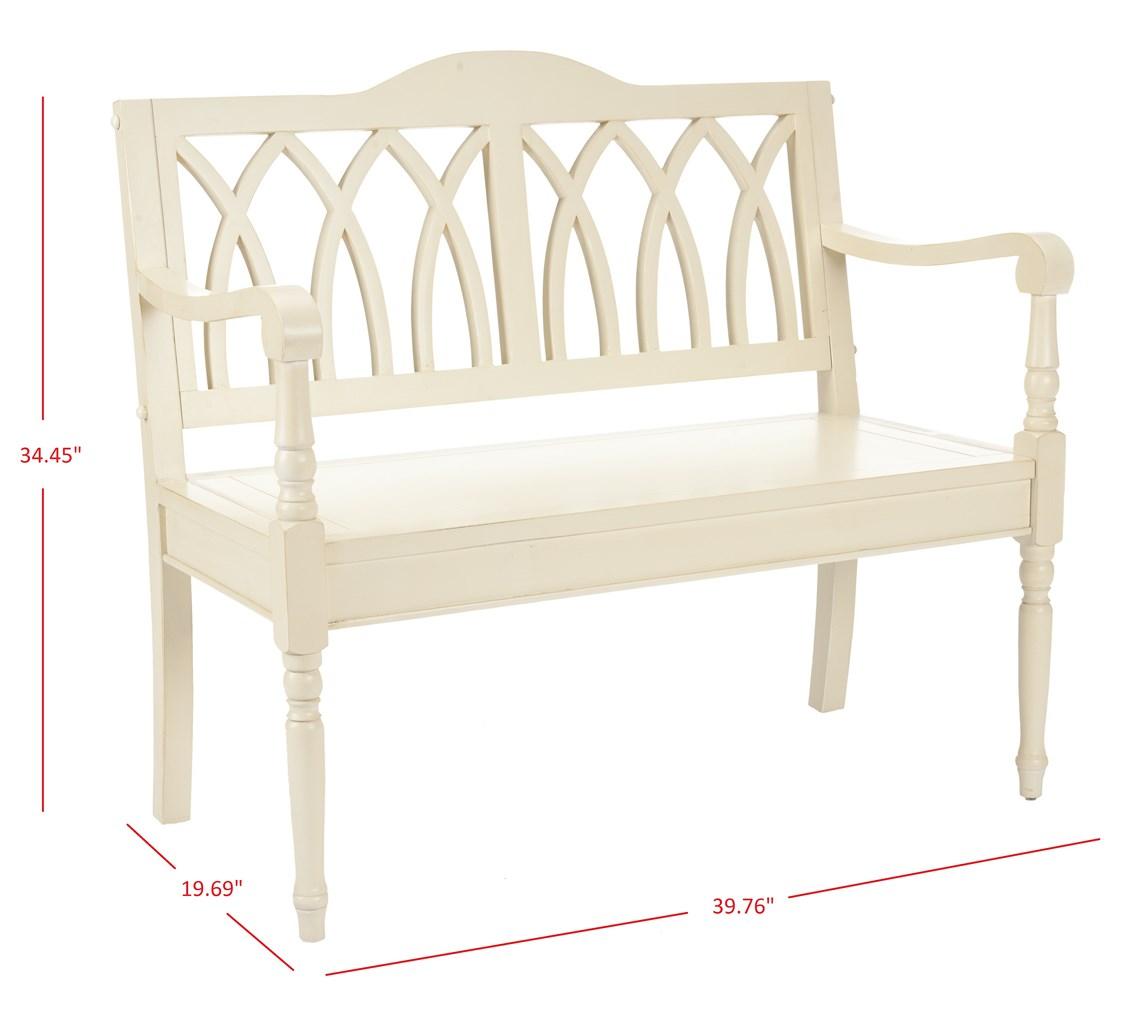 Elegant Benjamin Indoor Gothic-Style Garden Bench for Entryways and Living Rooms