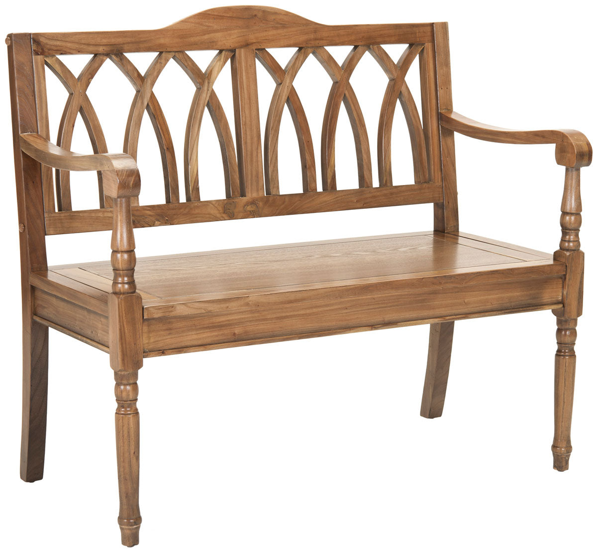 Elegant Benjamin Indoor Gothic-Style Garden Bench for Entryways and Living Rooms