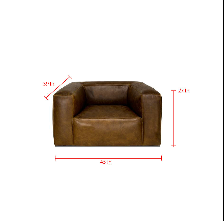Cooper Modern High - Quality Top Grain Leather Chair with Steel Frame for Exceptional Comfort and Stylish Seating