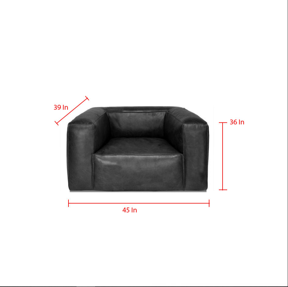 Cooper Modern High - Quality Top Grain Leather Chair with Steel Frame for Exceptional Comfort and Stylish Seating