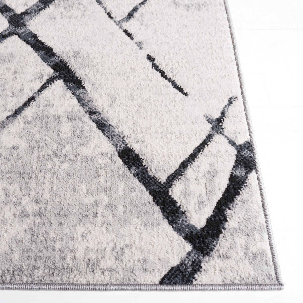 Stylish Modern Power Loomed Area Rug - Durable Polyester & Cotton Blend for Living Spaces