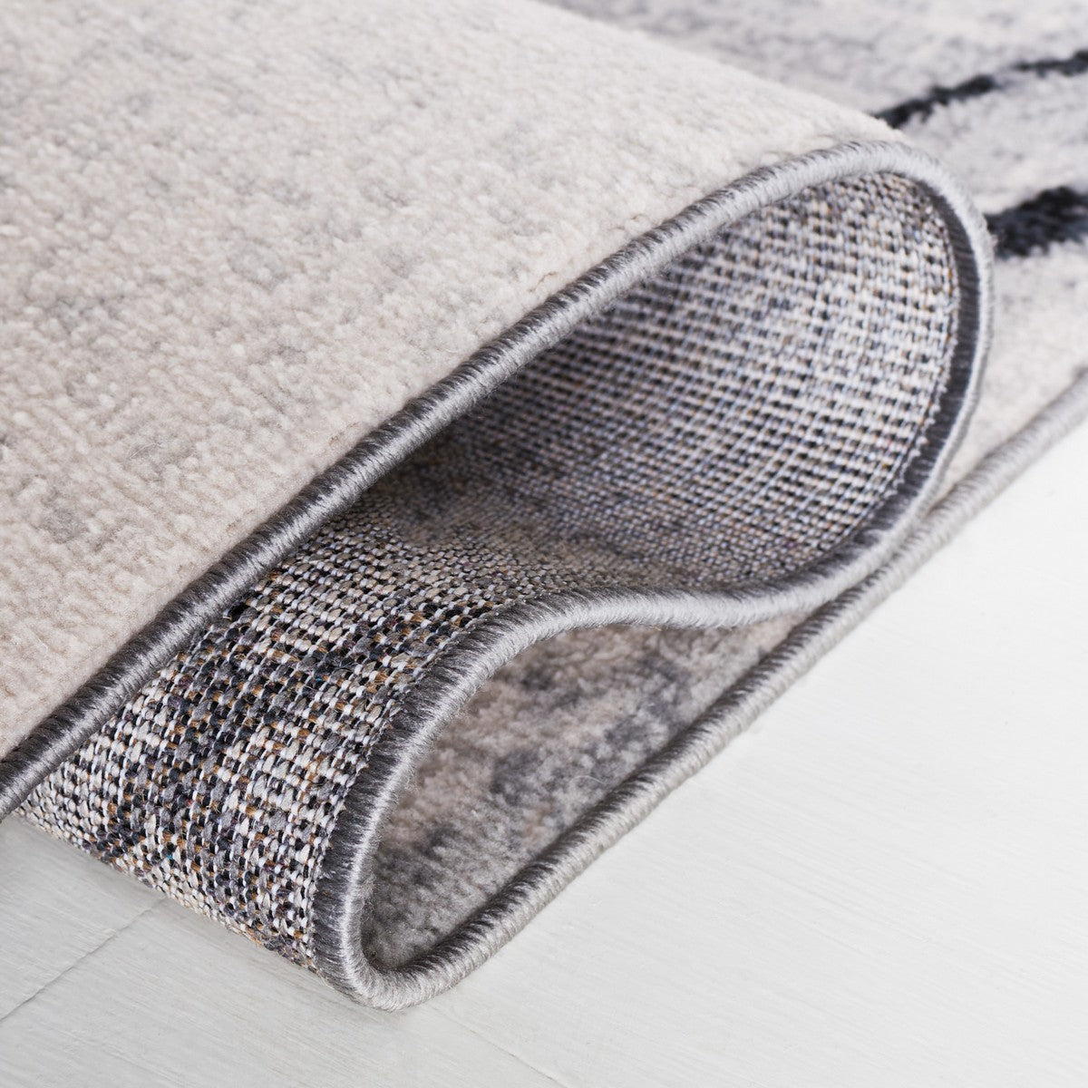 Stylish Modern Power Loomed Area Rug - Durable Polyester & Cotton Blend for Living Spaces