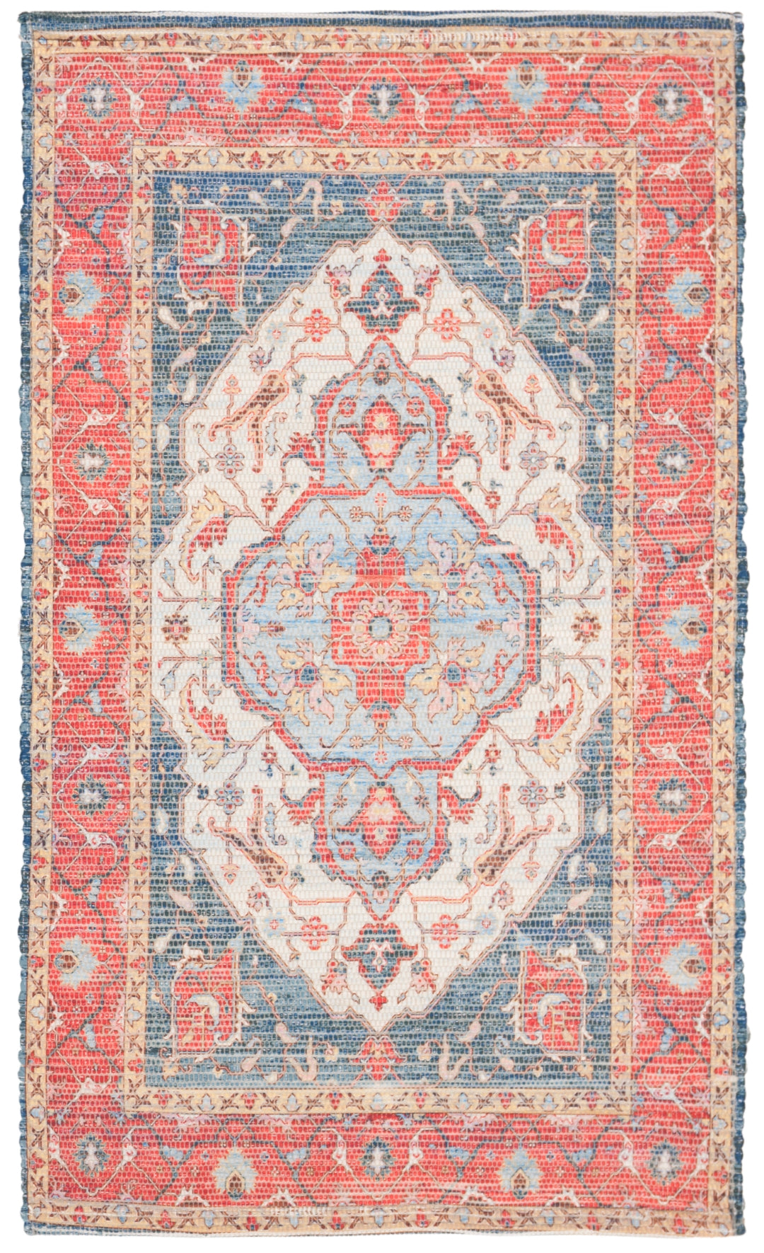 Exquisite Hand - Woven Polyester and Cotton Saffron Rug: A Durable and Stylish Option for Home Decor