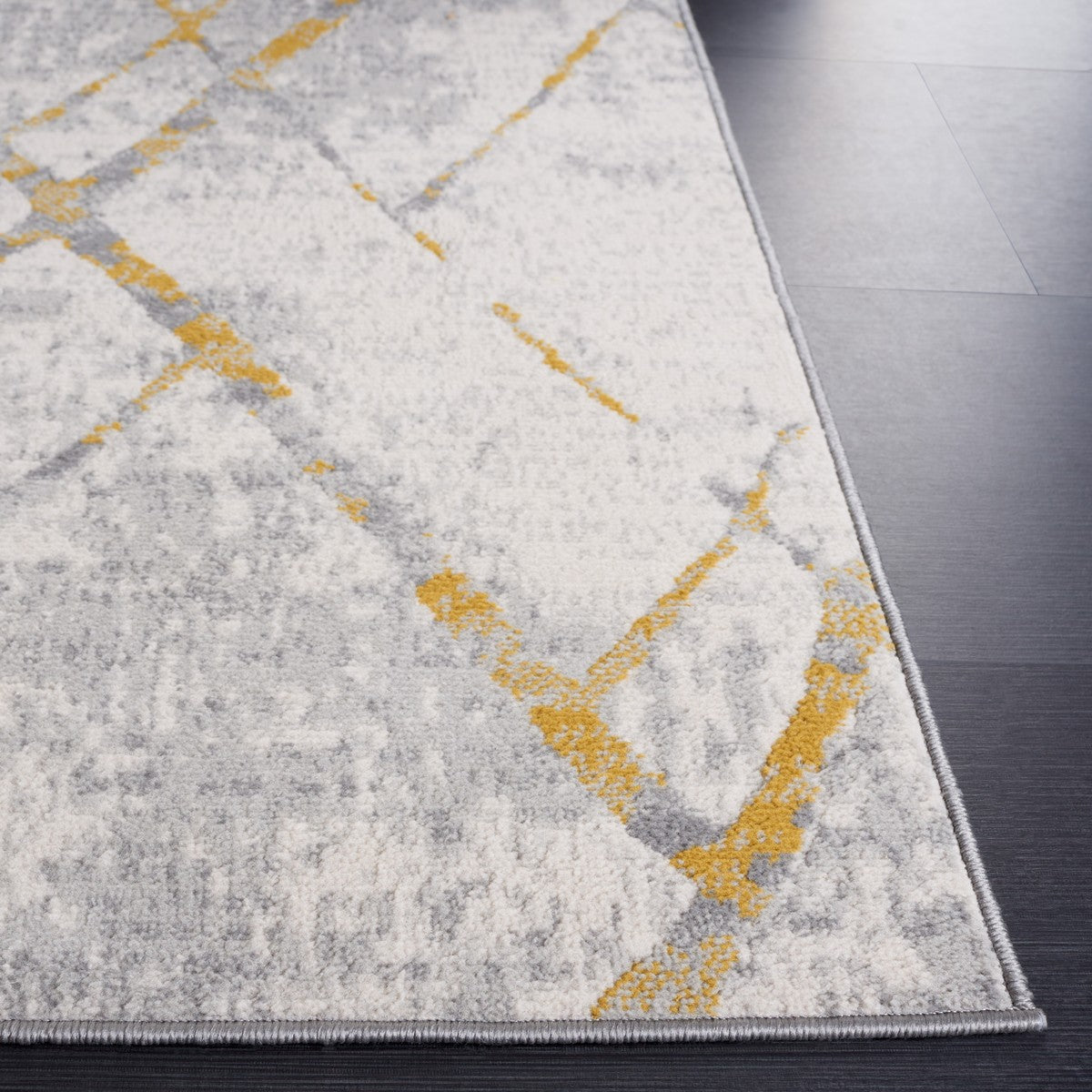 Stylish Modern Power Loomed Area Rug - Durable Polyester & Cotton Blend for Living Spaces